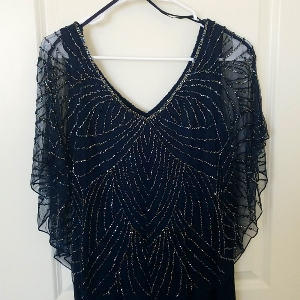 Jkara long dress beads hand made